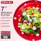 Party Paper Plates, Red Polka Dots - 7inch, 50pcs, Foil, Perfect for Birthday Celebrations